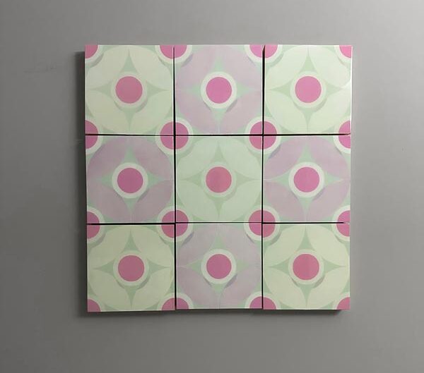 Circle Fields II (Pink & Sea Foam)